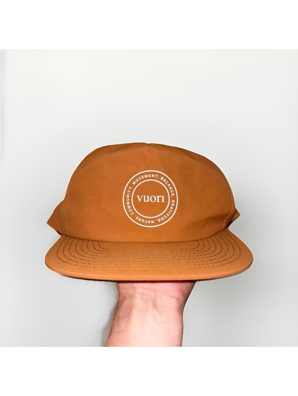 Vuori Performance Snapback Hat Brown Adjustable Athletic Outdoor Cap One
